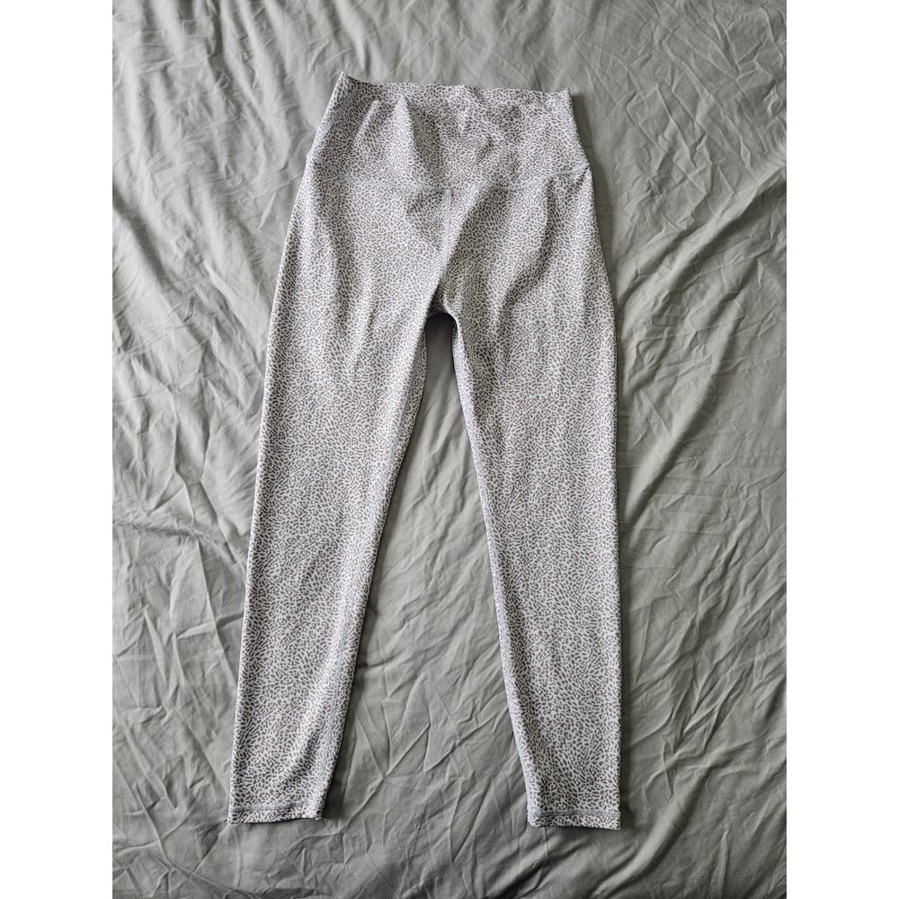 ALL FENIX High Rise Ankle Leggings White‎ Beige Animal Print Size L - Picture 2 of 6